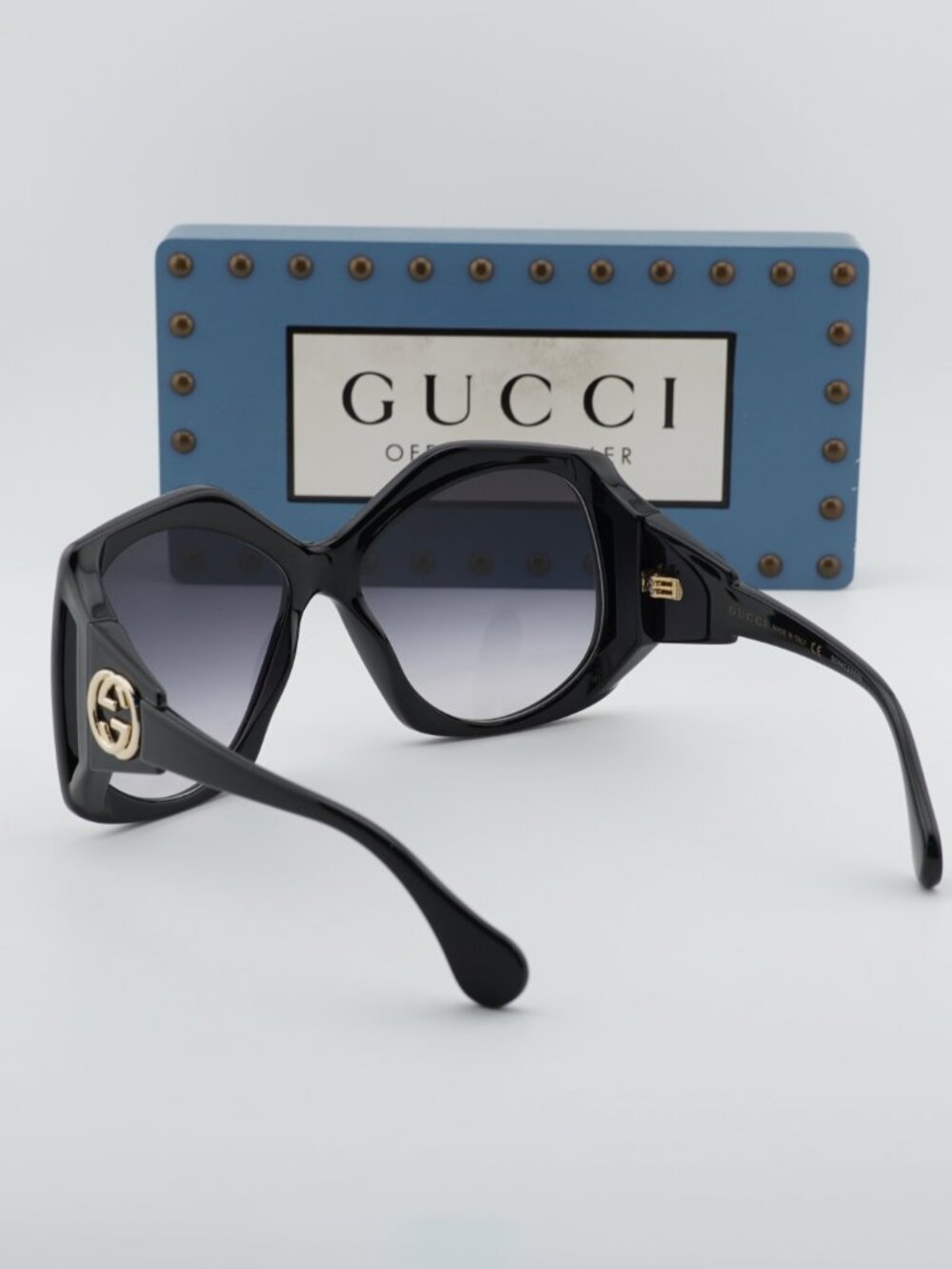Gucci GG0875S 001 Square Sunglasses - Black / Grey - Picture 3 of 13